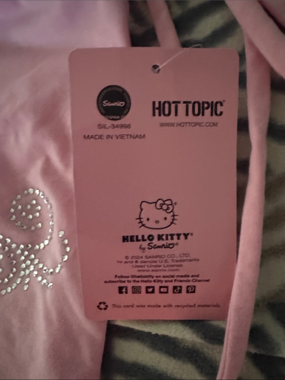 Hello Kitty Rhinestone Girls Halter Top - Picture 7 of 8